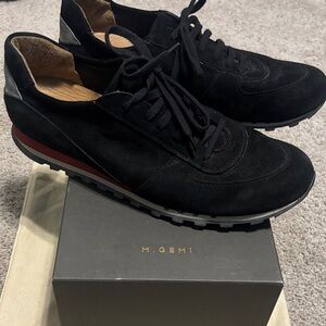M. Gemi Men's Black and Red Sneakers